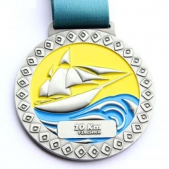 Antique Silver Marathon Medals for 10Km Finishers