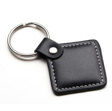Cheap Promotional Black PU Leather Keychain