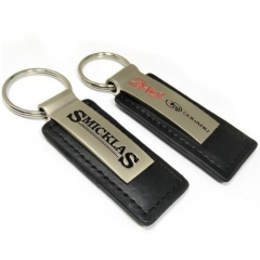 Customized Subaru Metal Black Leather Key Chains Wholesale