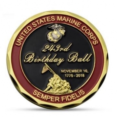 Double Sided Gold Marine Corps Challenge Coin Maker