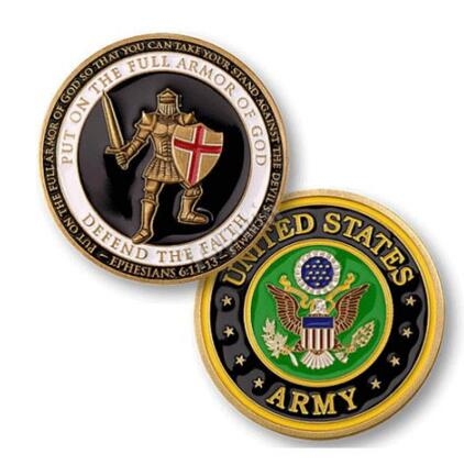 Personalized 2 Inch Enamel Army Challenge Coins