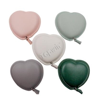 60 Inch Portable Heart Shape Leather Covering Measuring Tape