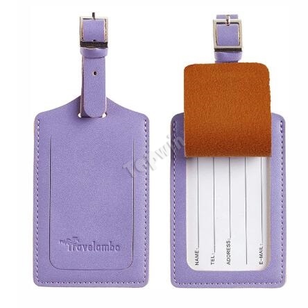 Promotional Logo Embossed Leather Luggage Tags in Bulk