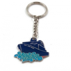Promotional Enamel Metal Key Chains for Shipping Company
