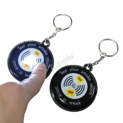 Personalized Logo Printed LED Flashlight Key Chains Wholesale