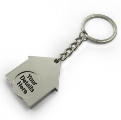 Personalised Double Sided House Trolley Token Keyring