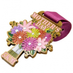 2021 5KM 10KM Enamel Medals for Mother's Day