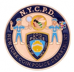 Antique Copper Plated Challenge Coins for Police Department