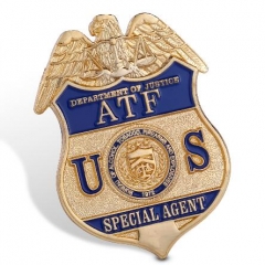 Super Quality U.S. Deparment of Justice Special Agent Gold Badge