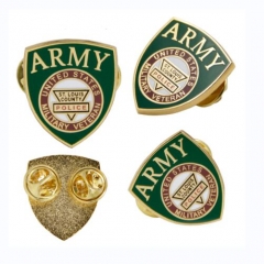 U.S. Gold Plating Military Veteran Enamel Badge Factory