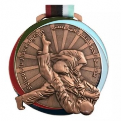 Australia 3D Antique Copper Jiu-Jitsu School Medals
