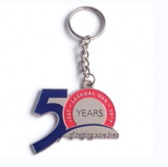 Cheap Promotional 5th 10th 25th 50th Anniversary Metal Keychains
